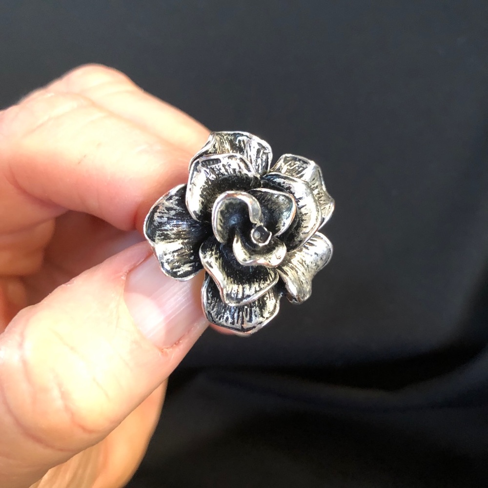 Silver Flower Ring - image 6